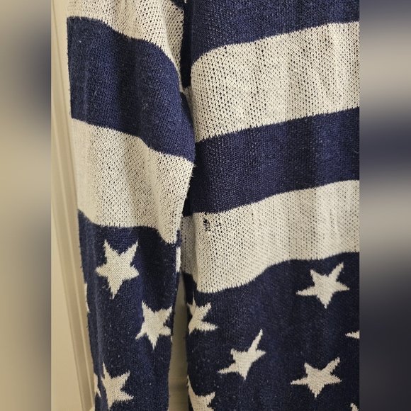 Kirra Blue & White Striped Cardigan with Stars - Picture 3 of 7